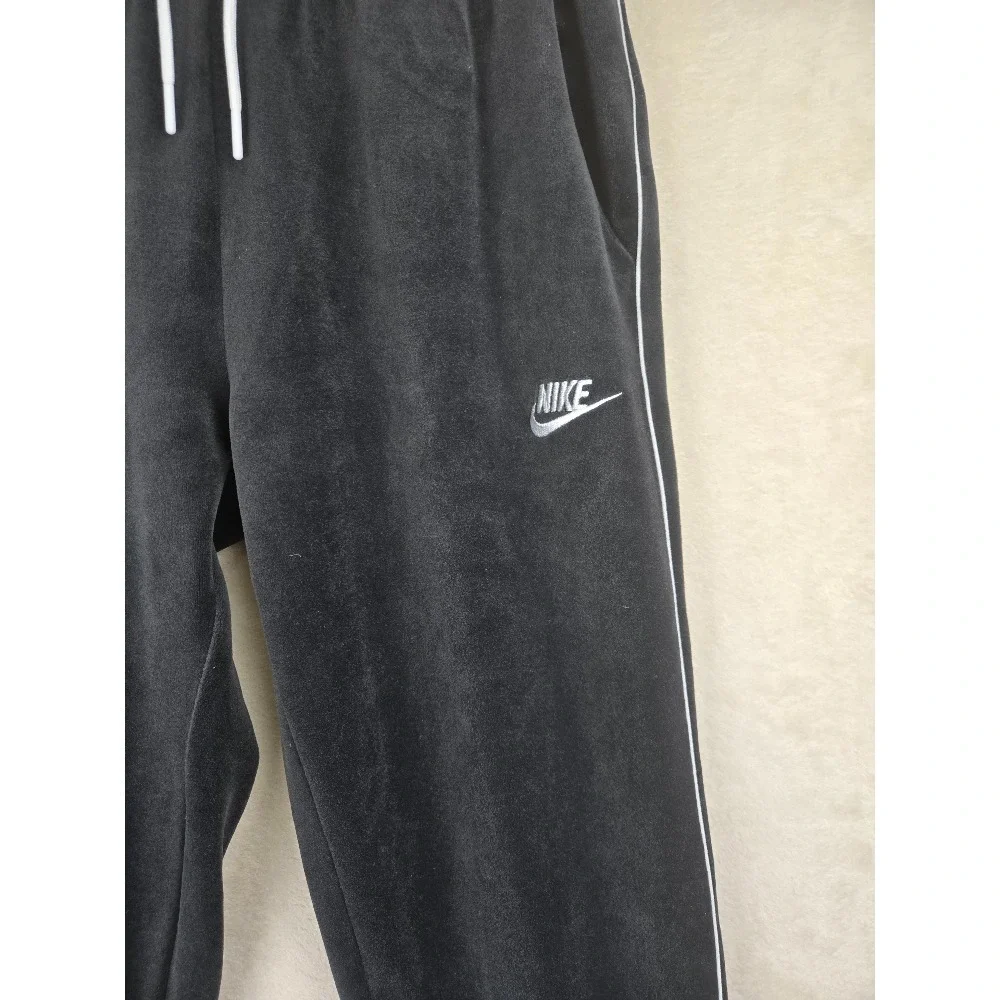 Nike‎ Womens Velour Joggers Size Small Charcoal Gray 90s Streetwear Athleisure